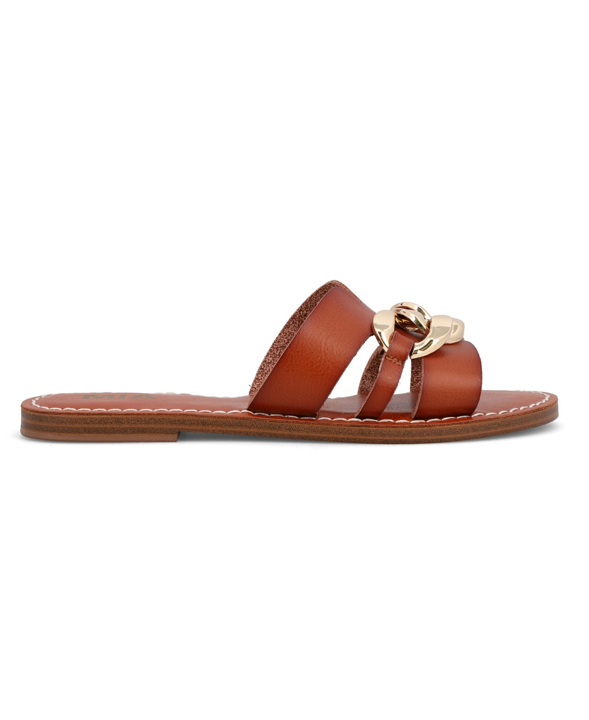 Mia Venetia Slide Sandal In Cognac