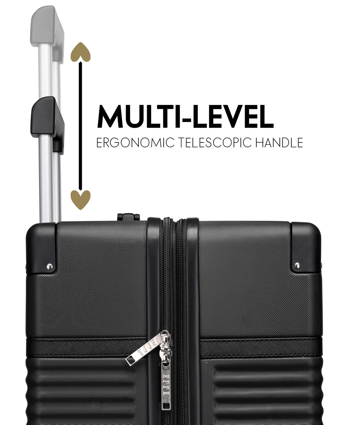 Shop Elle Bville 3-piece Expandable Retro Spinner Luggage Set In Black
