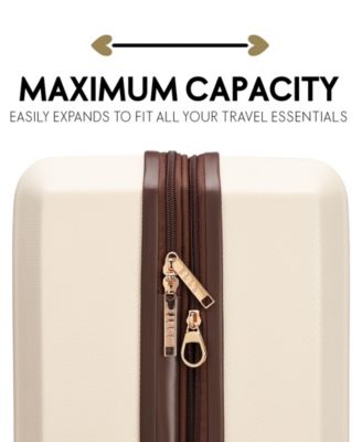 Luxe Journey 3-Piece Expandable Retro Spinner Luggage Set