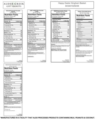 Happy Easter Gingham Basket, 8 Pieces