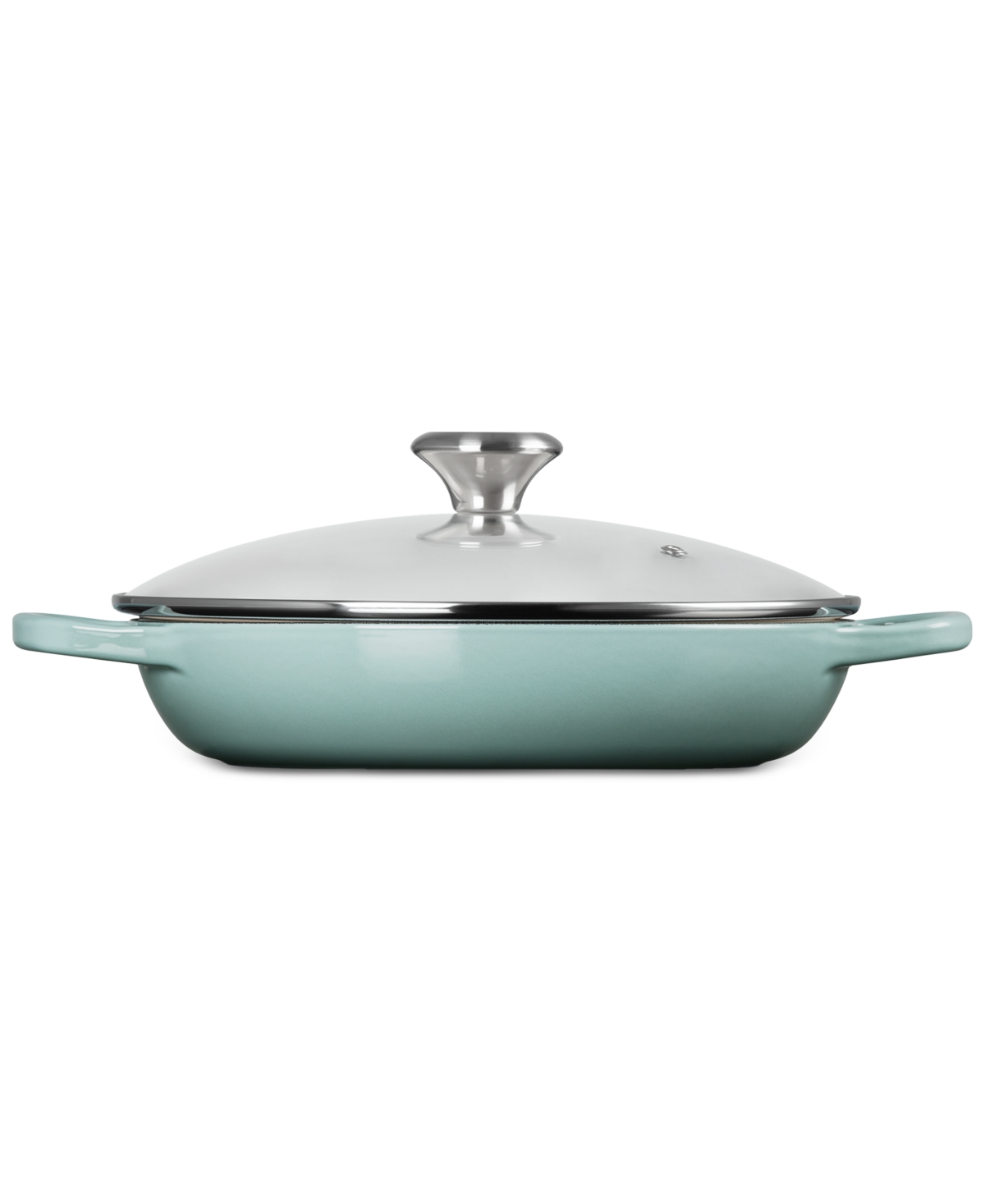 Le Creuset Enameled Cast Iron Signature Round 2.25-qt. Braiser With Glass Lid In Sea Salt