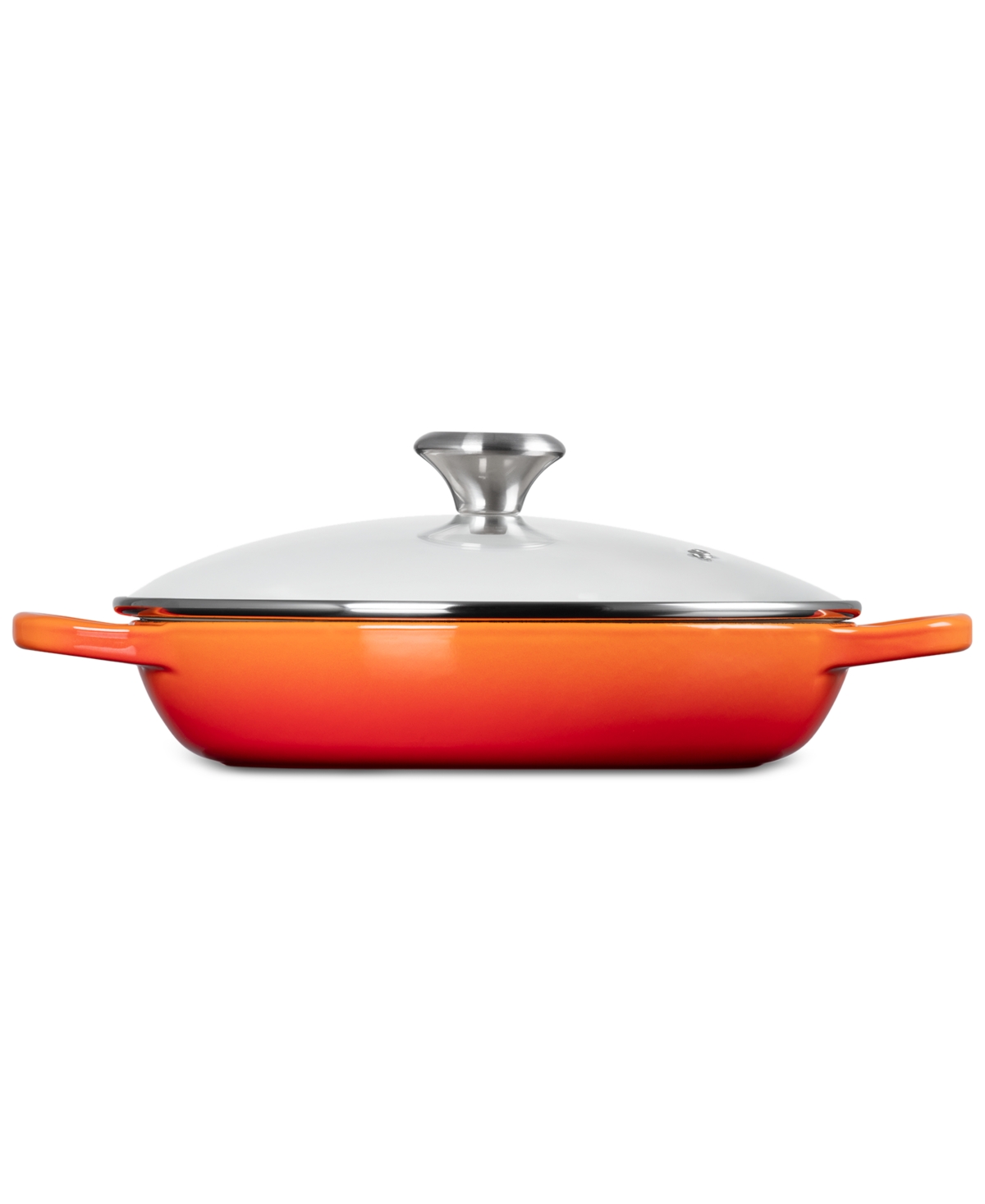 Le Creuset Enameled Cast Iron Signature Round 2.25-qt. Braiser With Glass Lid In Flame
