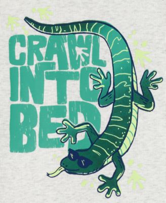 Toddler Boys Lizard Pajamas, 4 Piece Set	