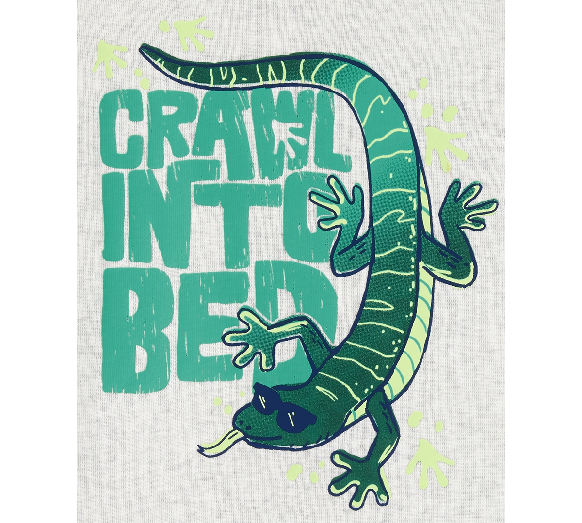 Carter's Toddler Boys Lizard Pajamas, 4 Piece Set