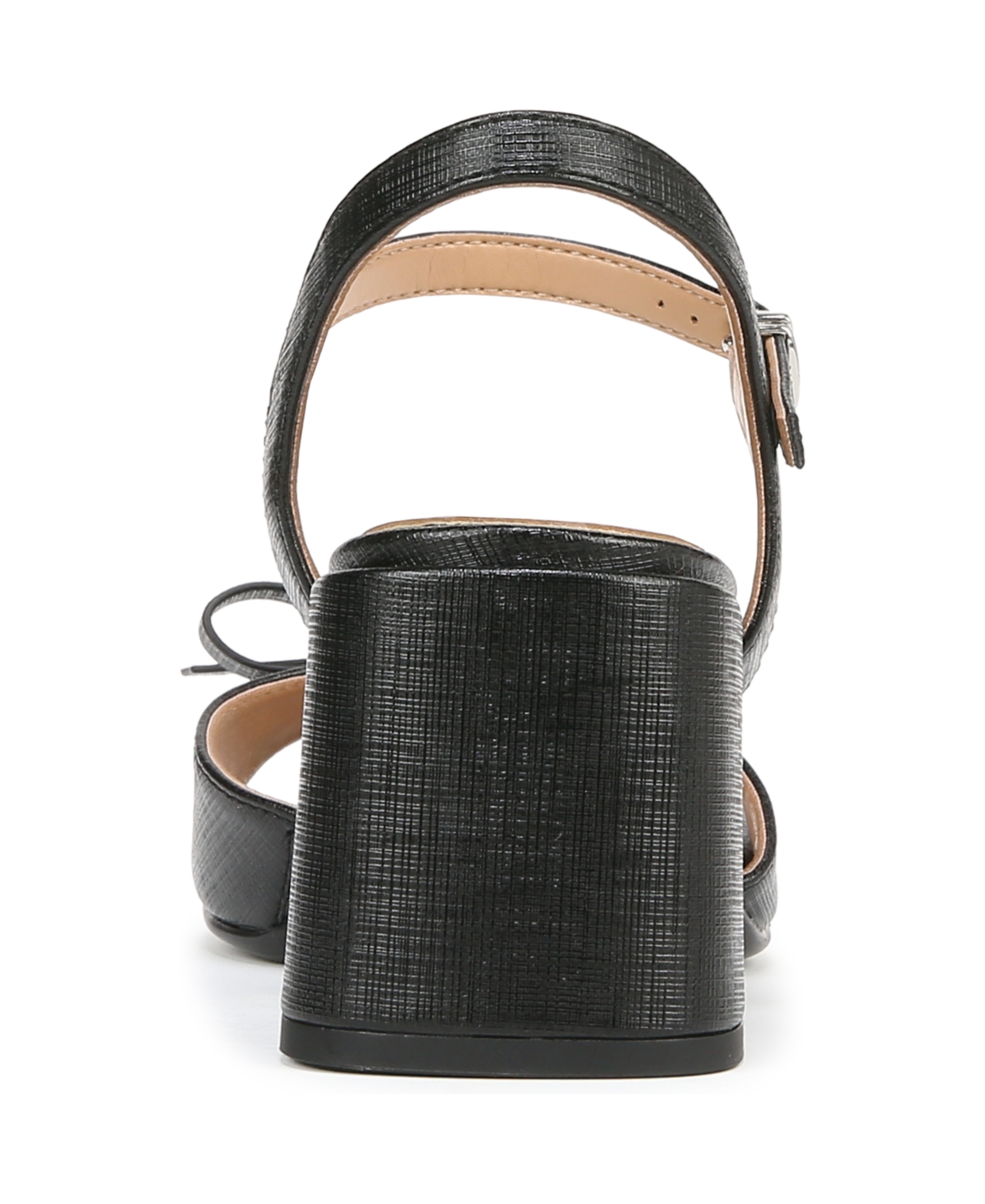 Naturalizer Women's Deandra Block Heel Dress Sandals In Black Faux Leather