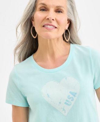 売れ筋商品|||スタイルアンドコー Tシャツ トップス レディース Women's USA Flag Graphic Crewneck T-Shirt, Created for Macy's USA Flag Style & Co Women's USA Flag Graphic Crewneck T-Shirt
