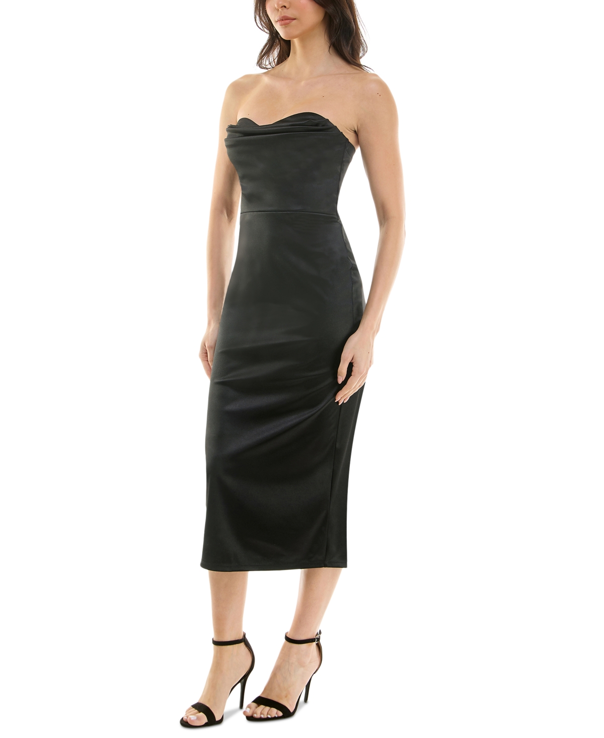 KATIA RAE WOMEN'S STRAPLESS MIDI PARTY DRESS 