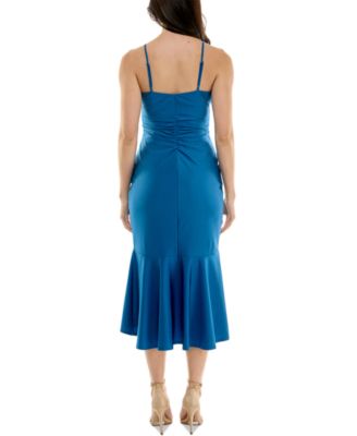 Juniors' Ruched Midi Dress