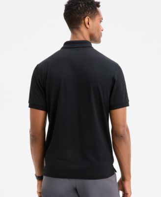 Men's Ottoman Short Sleeve Textured Quarter-Zip Polo Shirt, Exclusively at Macy's