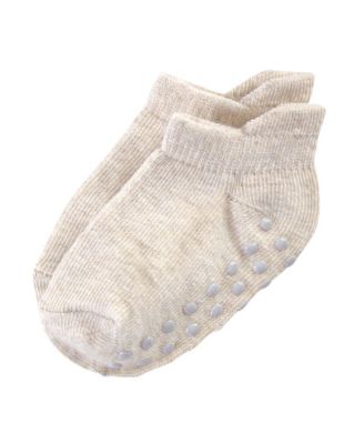 Toddler Boys Natural No Show Grip Socks 12 Pair Pack