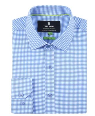 Men's Four Way Stretch Plaid Button Down Dress Shirt