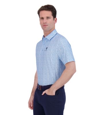 Men's Golf Watercolor Geo Sports Fit Polo Shirt