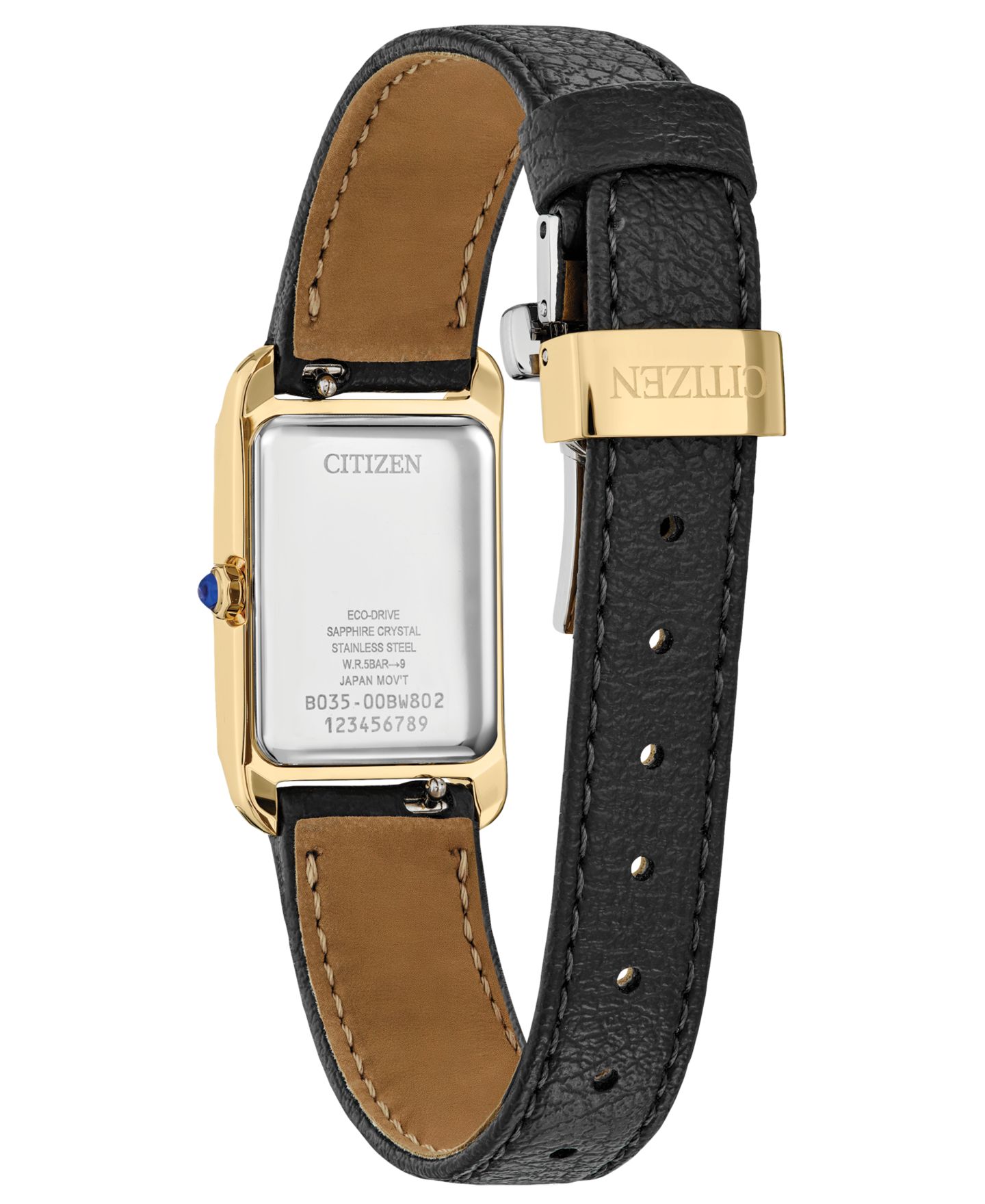 Женские часы Citizen Classic Bianca Black Apple Material Strap Watch 32.4mm — фото 2