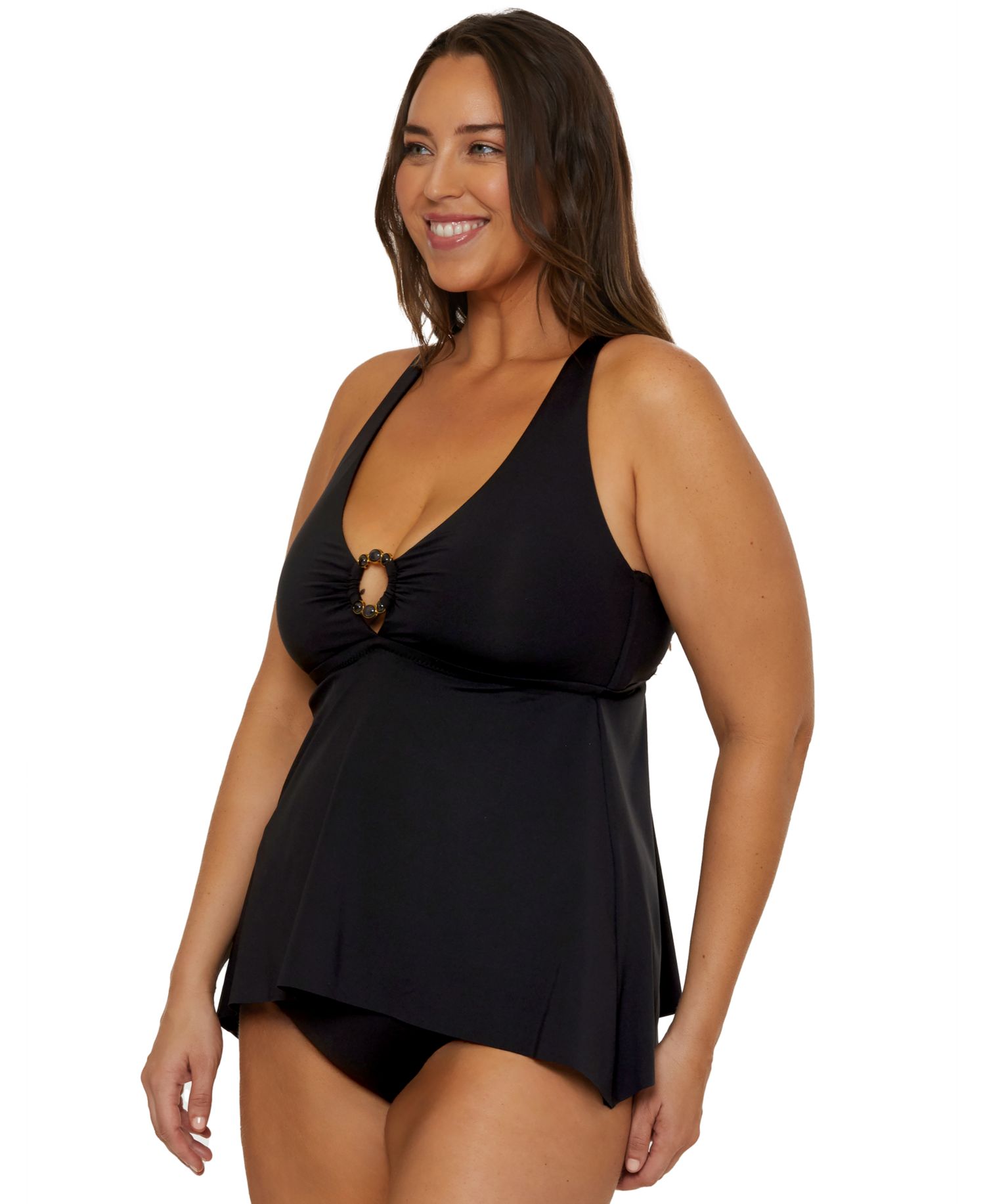 Plus Size Marble Canyon High Waist Bikini Bottoms