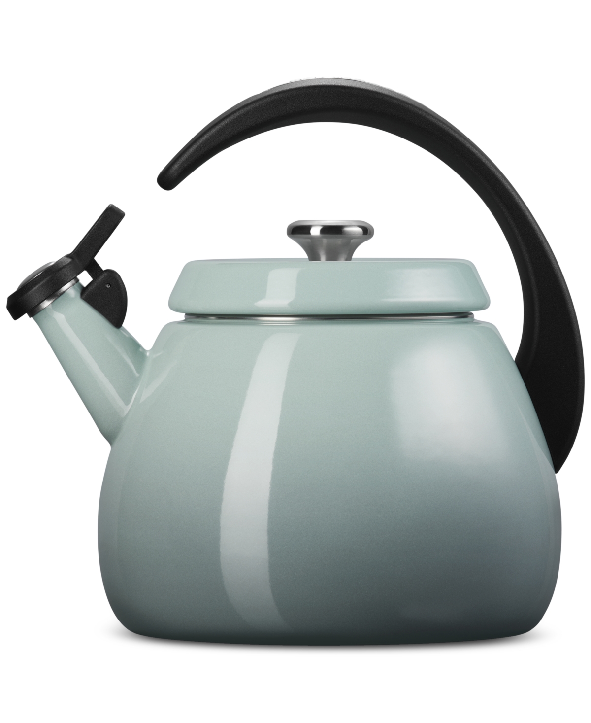 Le Creuset 2.2-quart Enameled Stainless Steel Whistling Cloche Kettle In Sea Salt