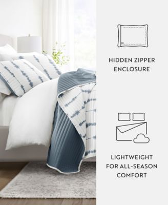 Shibori Reversible 3-Pc. Lightweight Quilt Set, Full/Queen