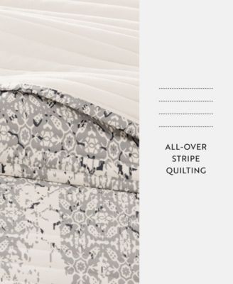 Distressed Aztec Reversible 2-Pc. Lightweight Quilt Set, Twin/Twin XL