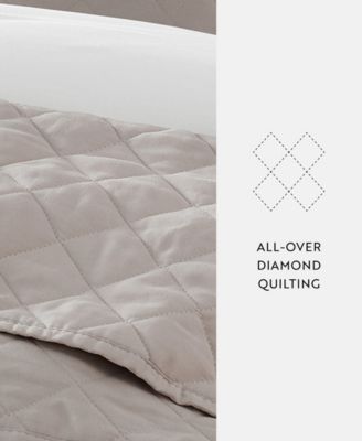 Diamond Stitch 3-Pc. Lightweight Quilt Set, Full/Queen