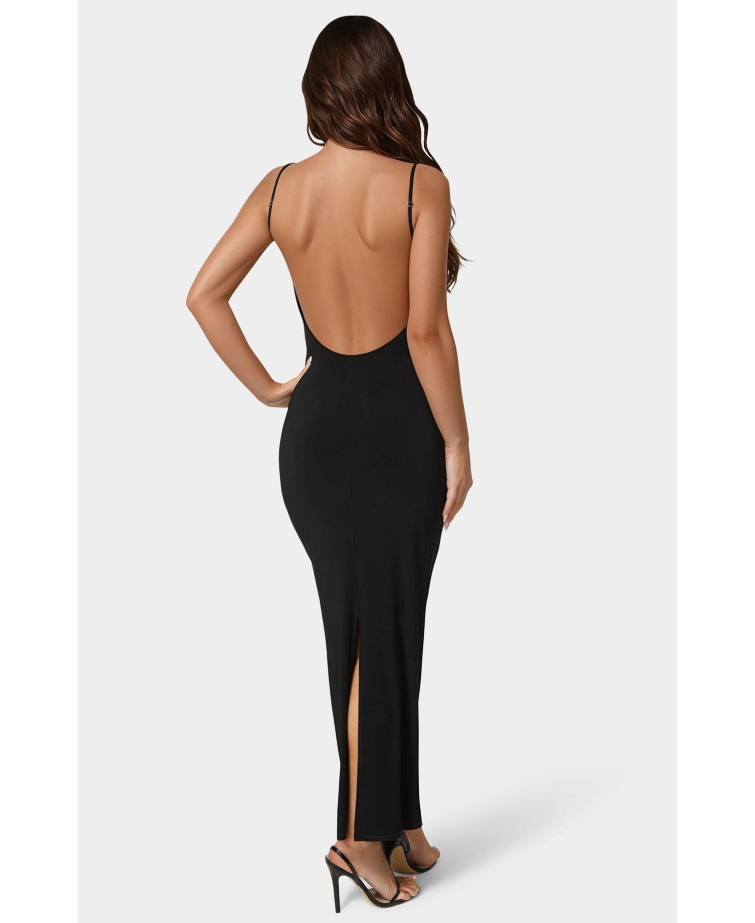 Women's Square Neck Low Back Maxi Dress