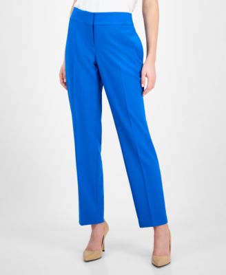 Women's Crepe One-Button Straight-Leg Pantsuit, Regular & Petite 