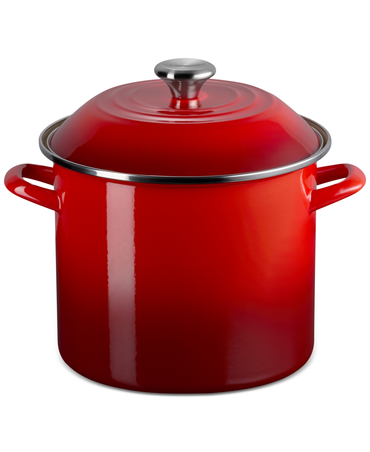Le Creuset 10 Quart Enamel On Steel Stock Pot With Lid In Cerise
