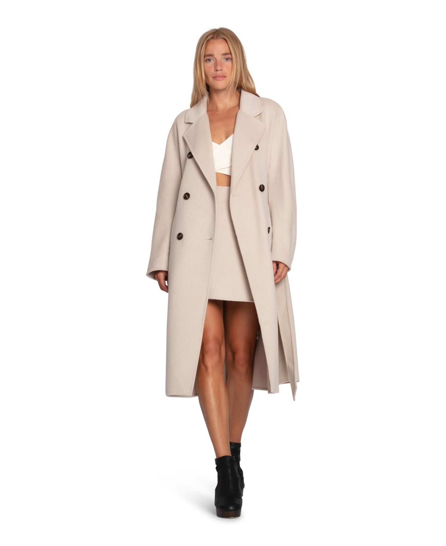 Women's Real Love Double Breasted Maxi Coat