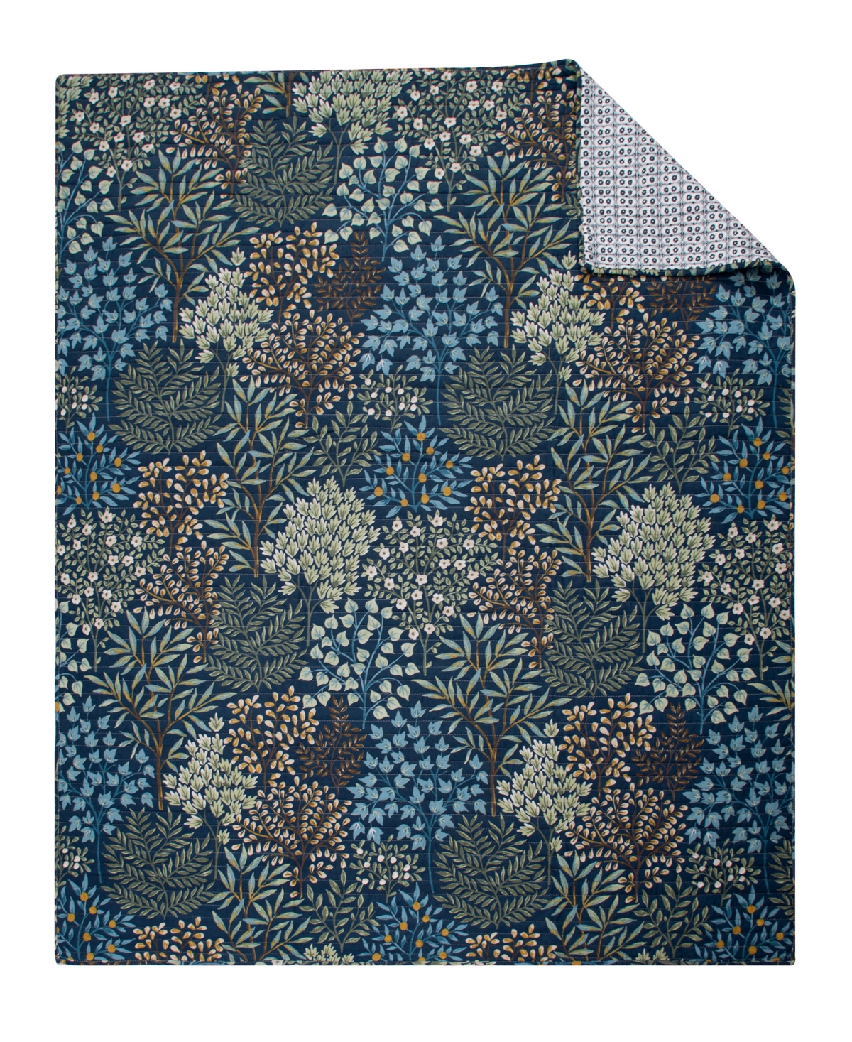 Levtex English Forest Reversible Quilted Throw, 50" X 60" In Navy