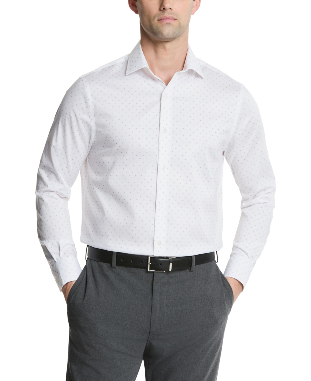 Men's Th Flex Slim Fit Stretch Oxford Dress Shirt - Melon Mult