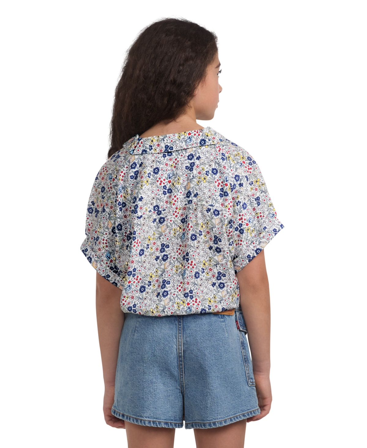 Levi's Big Girls Floral Twist Button Up Top
