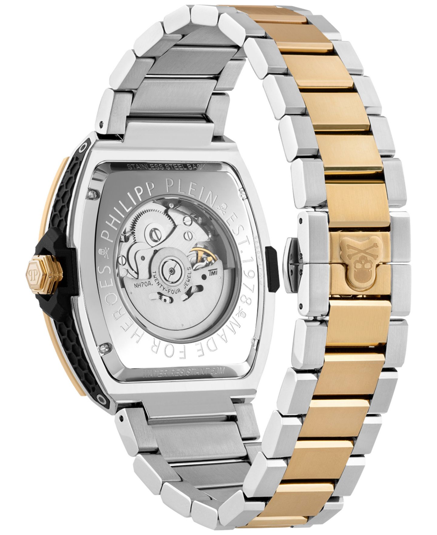 Мужские часы Philipp Plein Automatic The Skeleton 2.0 Two-Tone Stainless Steel Bracelet Watch 44mm — фото 3