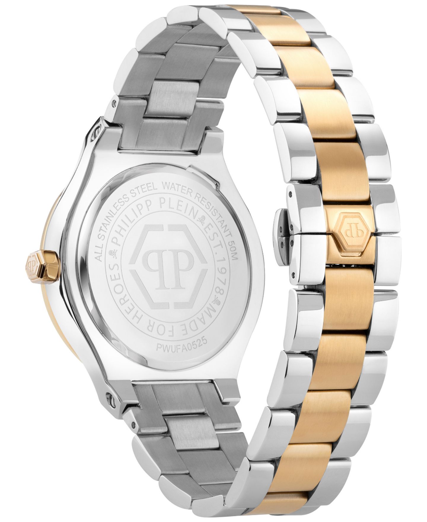 Мужские часы Philipp Plein Underdog Two-Tone Stainless Steel Bracelet Watch 44mm — фото 3