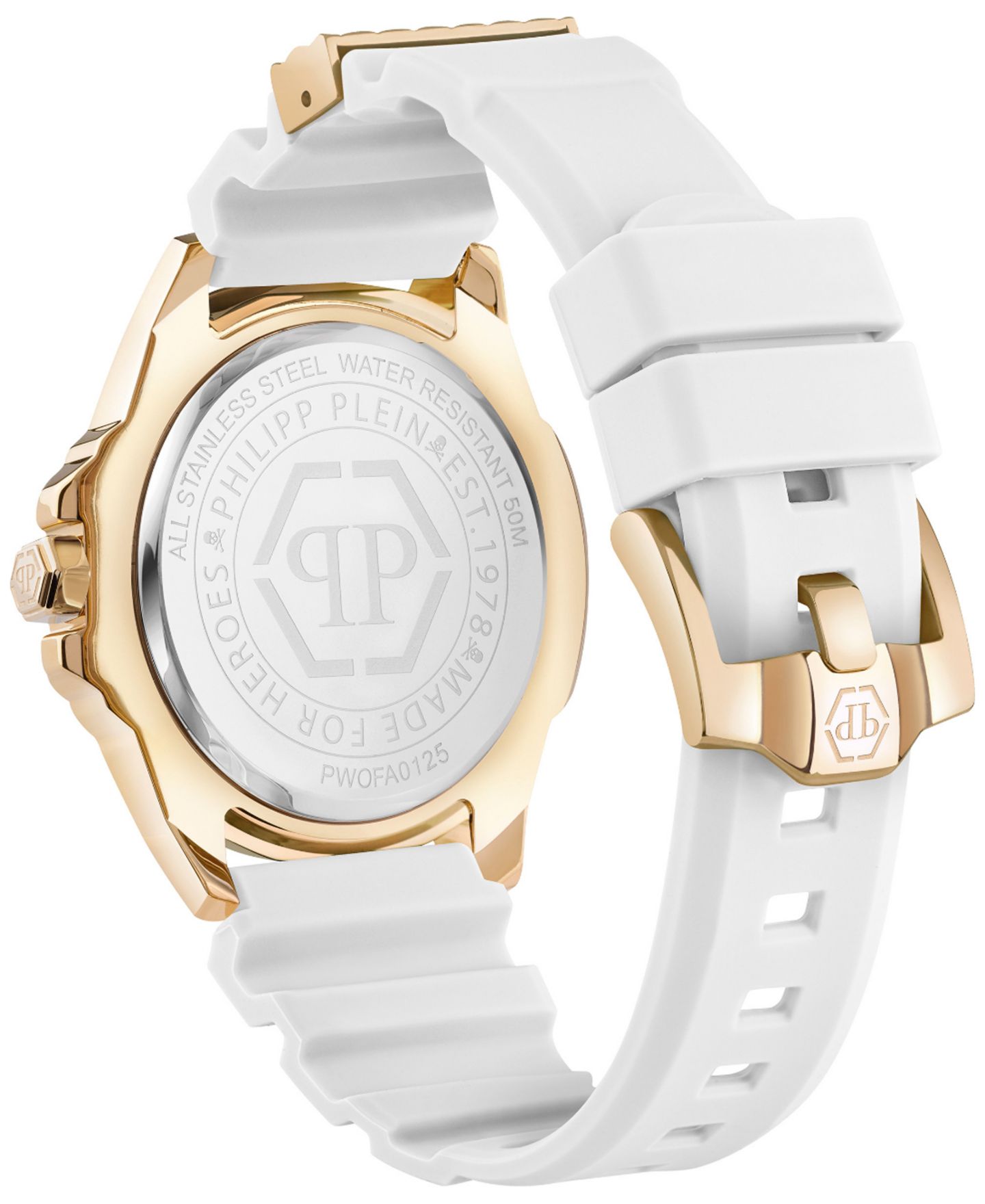 Женские часы Philipp Plein Majesty White Silicone Strap Watch 38mm — фото 3
