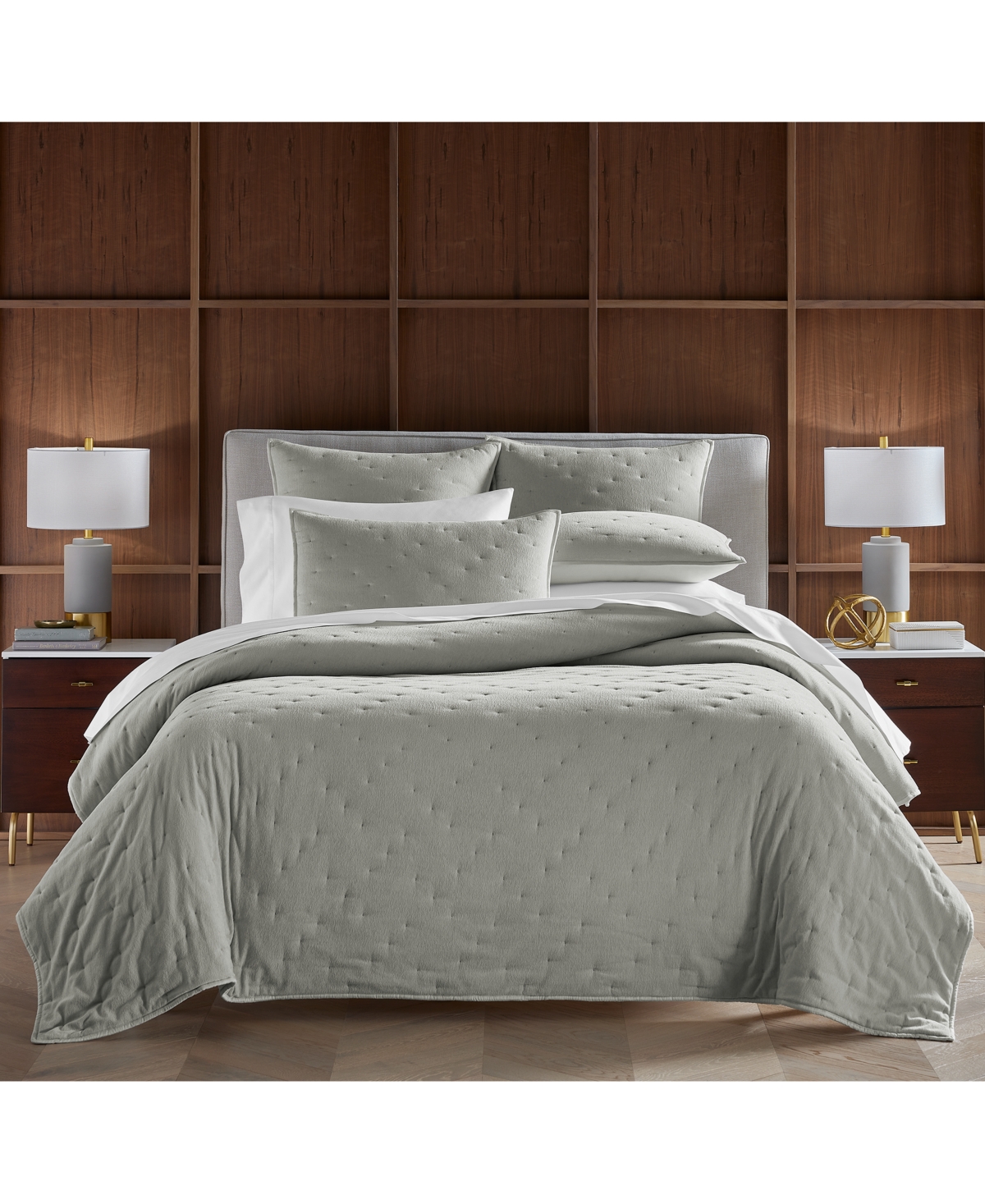 Hotel Collection Reversible Chenille 3-pc. Coverlet Set, Full/queen, Exclusively At Macy's In Silver
