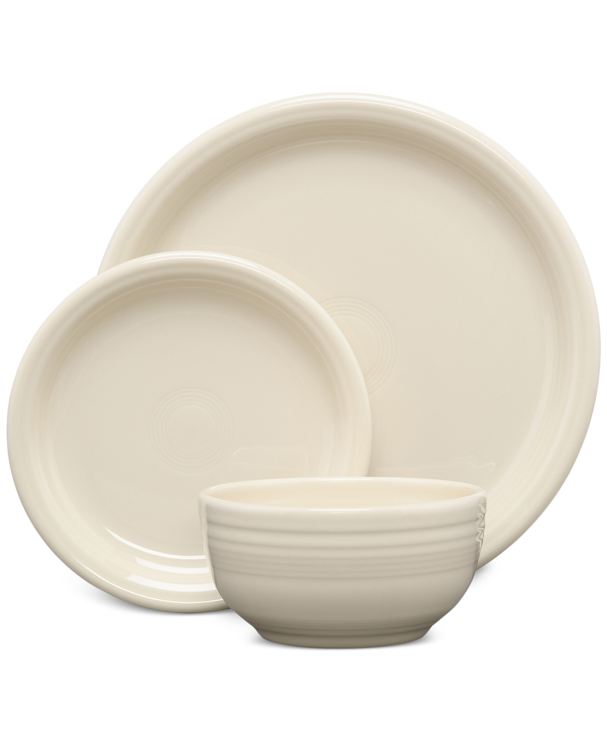 Linen Bistro Coupe 3 Piece Place Setting - Linen