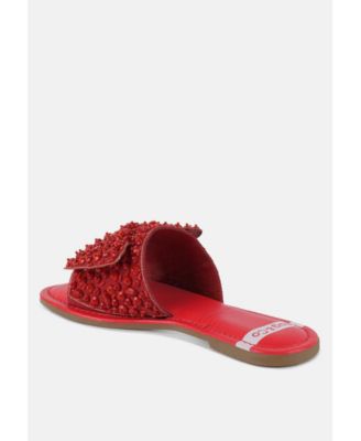 Womens Pipa Big Bow Beaded Flats