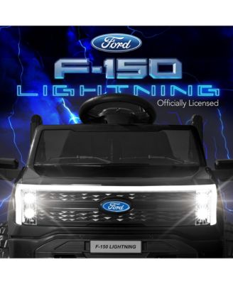 Kids 12V Ride On Car Officially Licensed Ford Lightning Truck w/ Remote, LED Lights