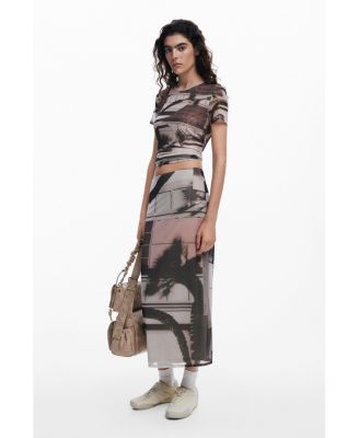 Women's Straight tulle skirt