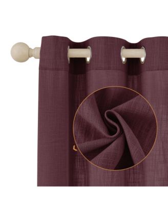Linen Blend Privacy and Light Filtering Texture Grommet Pair(2 Panels)