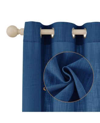 Linen Blend Privacy and Light Filtering Texture Grommet Pair(2 Panels)