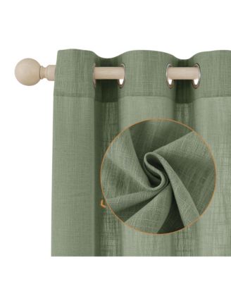 Linen Blend Privacy and Light Filtering Texture Grommet Pair(2 Panels)