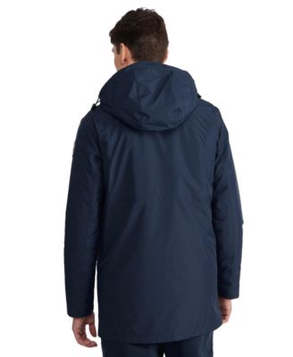 Men's Altair Mid Length Parka with Welded Detail and Detachable Hood