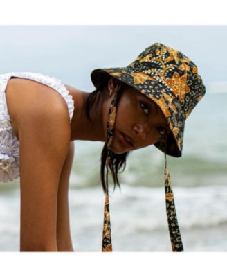 Jasmine Chinoiserie Batik Hat In Brown and Black