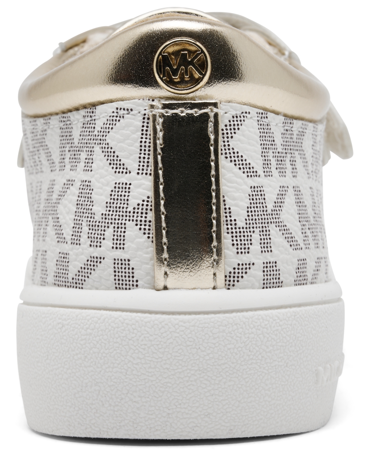 Michael Kors Toddler Girls Jem Ralley Casual Sneakers From Finish Line In Vanilla,pale Gold