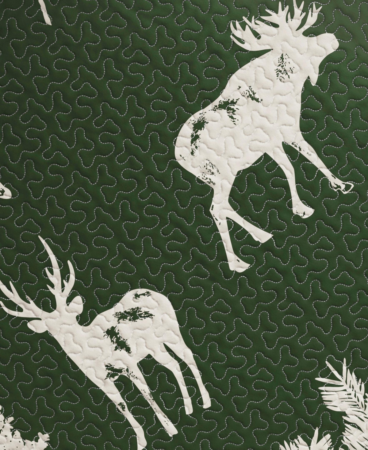 Linery & Co. Deer & Trees Microfiber Quilt Set with Shams