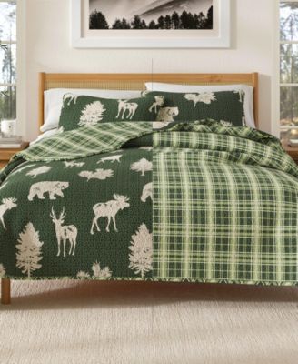 Deer & Trees Microfiber Quilt Set with Shams