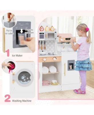 Kids Kitchen Set with Coffee Maker & Accessories Fun Pretend Play Toy for Children