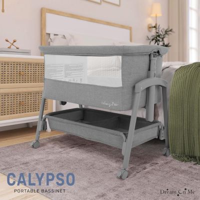 Kids Calypso Portable Bassinet with Wheels in Black