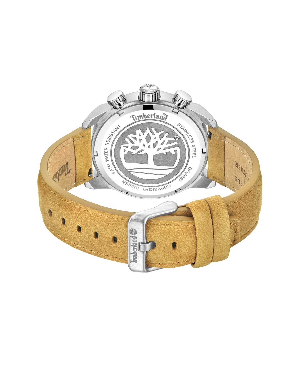 Timberland Men's Dress Sport Tan Genuine Leather Watch, 46mm In Tan