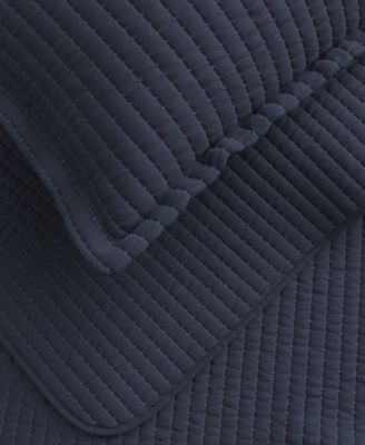 Detailed Channel Stitch Microfiber Quilt Set With Shams