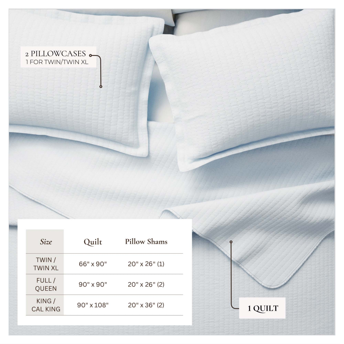 Linery & Co. Detailed Channel Stitch Microfiber Quilt Set With Shams